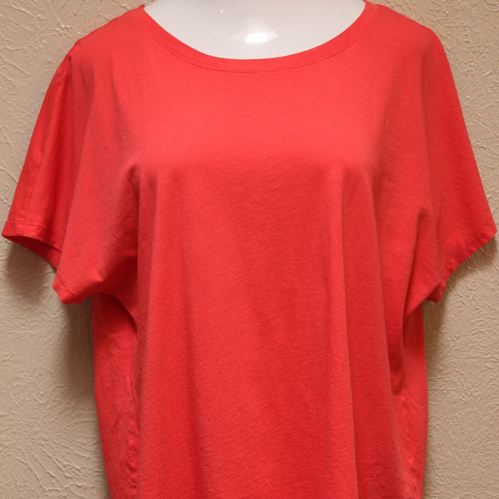 Coral/Orange lightweight splitback Tshirt women Athletic Works Plus Size 3x